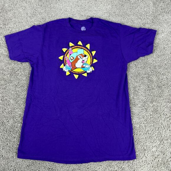 Bucees Shirt Mens Medium Purple Surfboard Surfing Gas Station Short Sleeve - Picture 6 of 9